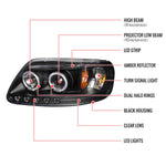 Spec-D 97-04 Ford Expedition F150 Projector Headlights Black