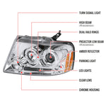 Spec-D 04-08 F-150/Mark LT Halo Projector Headlights Chrome/Clear