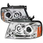 Spec-D 04-08 F-150/Mark LT Halo Projector Headlights Chrome/Clear
