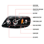 Spec-D 97-03 Ford F150 Projector Headlights LED Black