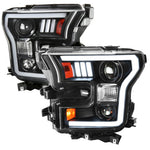 Spec-D 15-17 Ford F150 Projector Headlights Black Halogen