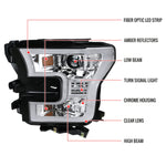 Spec-D 15-17 Ford F-150 Projector Headlights Chrome/Clear Halogen