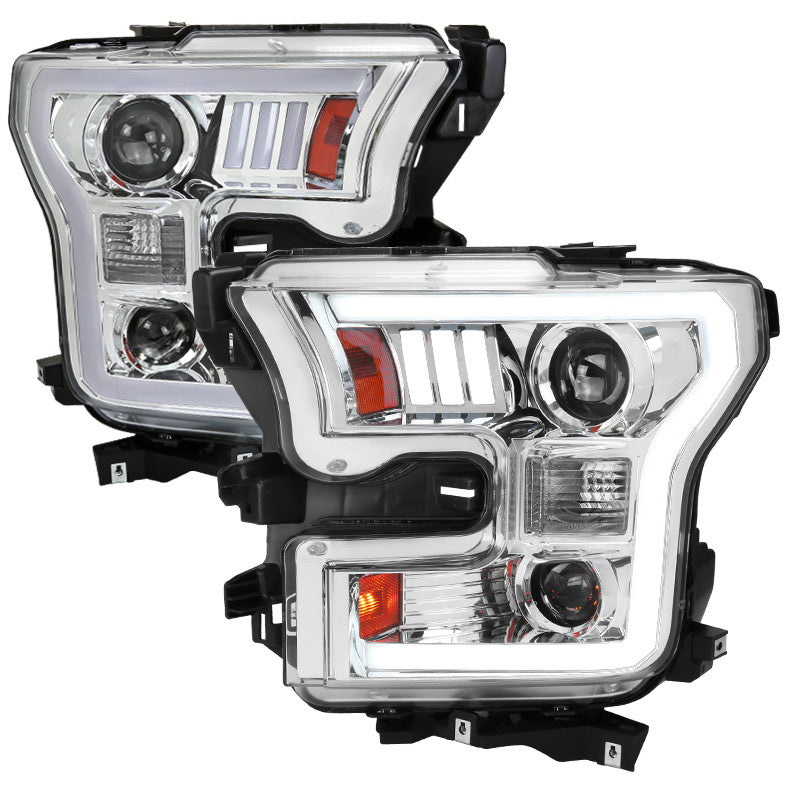 Spec-D 15-17 Ford F150 Projector Headlights Chrome Halogen