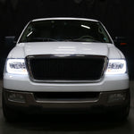Spec-D 04-08 Ford F150 Projector Headlights LED Bar Chrome