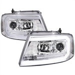 Spec-D 04-08 Ford F150 Projector Headlights LED Bar Chrome
