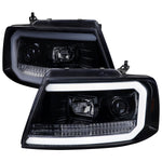 Spec-D 04-08 F-150/Mark LT Headlights LED C-Bar Smoked