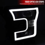 Spec-D 15-17 Ford F150 LED Bar Headlights Black Clear Lens
