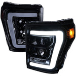 Spec-D 11-16 Ford F250/F350 Halo Projector Headlights Smoked