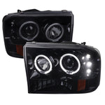 Spec-D 99-04 Ford F250 F350 F450 Excursion Headlights Smoked