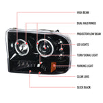 Spec-D 99-04 Ford F250 F350 F450 Excursion Headlights Black