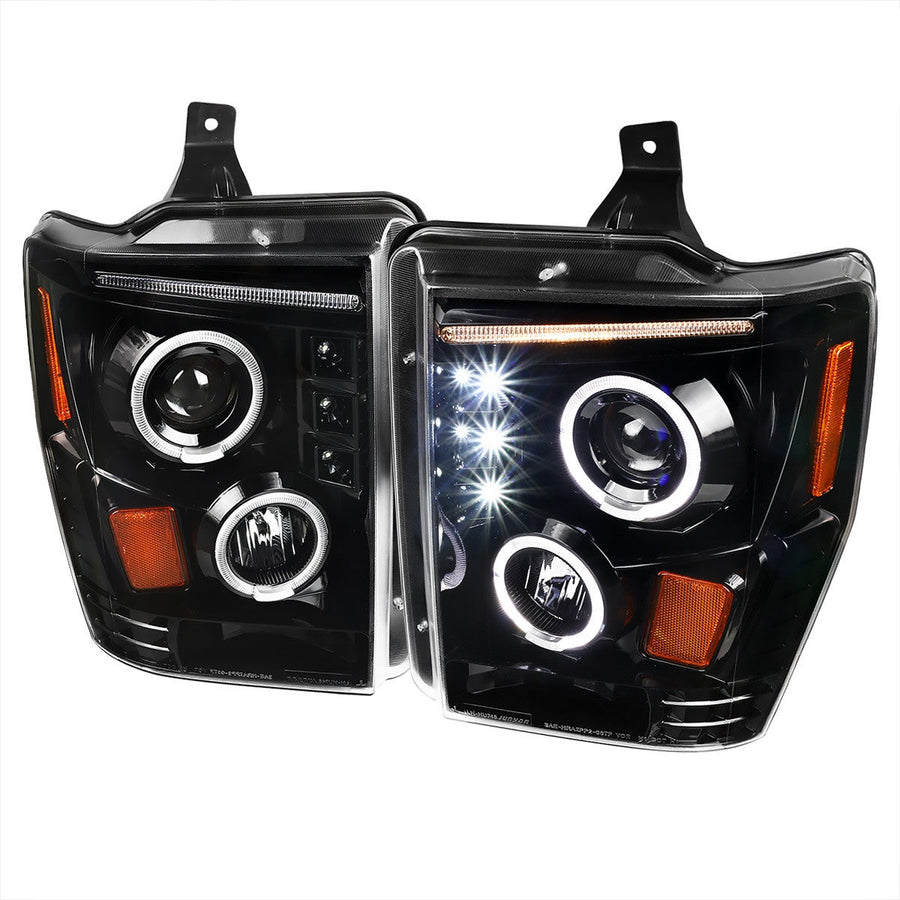 Spec-D 08-10 Ford F250 F350 F450 Projector Headlights Black