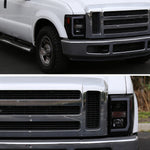 Spec-D 08-10 Ford F250 F350 F450 Projector Headlights Smoked