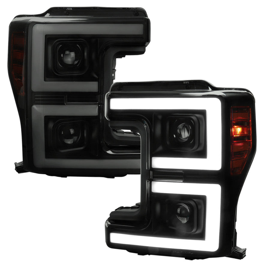 Spec-D 17-19 Ford F-250 F-350 F-450 F-550 Headlights Sequential Smoked