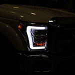 Spec-D 11-16 Ford F250 F350 F450 Pro SEQ Headlights Chrome