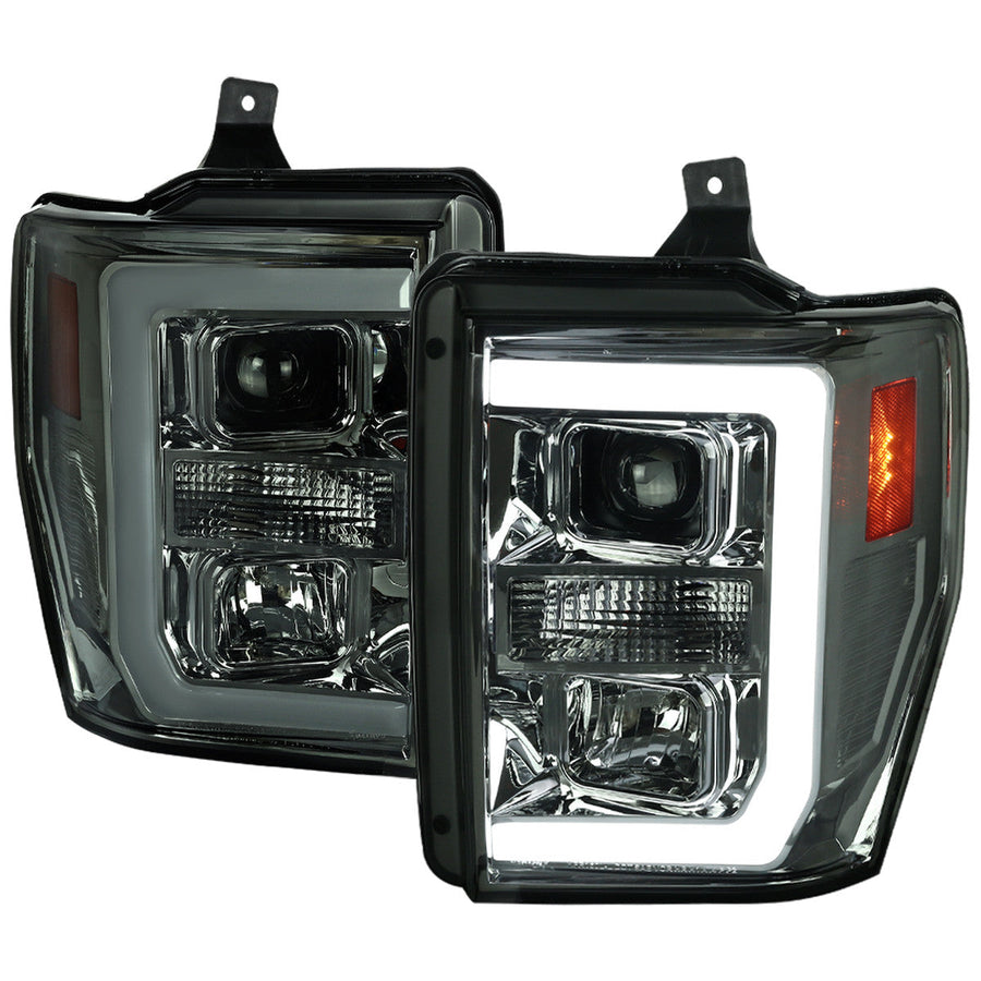 Spec-D 08-10 F250 F350 F450 Super Duty Headlights Chrome SM
