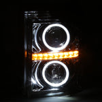 Spec-D 11-16 Ford F250 F350 F450 Pro Headlights Chrome Smoked
