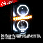 Spec-D 11-16 Ford F-250/F-350/F-450/F-550 Headlights Halo Black/Smoked