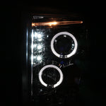Spec-D 08-10 Ford F250 Halo LED Projector Headlights Chrome