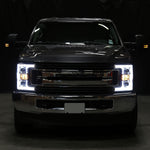 Spec-D 17-19 Ford F250 Projector Headlights LED Bar Chrome
