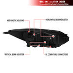 Spec-D 12-14 Ford Focus Projector Headlights Sequential LED Black