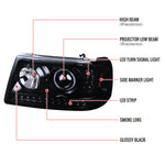 Spec-D 01-11 Ford Ranger Projector Headlights LED Singals Black