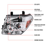 Spec-D 05-08 Frontier Pathfinder Projector Headlights Chrome