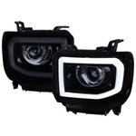 Spec-D 14-19 GMC Sierra Projector Headlights Black/Smoked