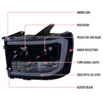 Spec-D 07-14 GMC Sierra 1500HD 2500HD Projector Headlights Black/Smok
