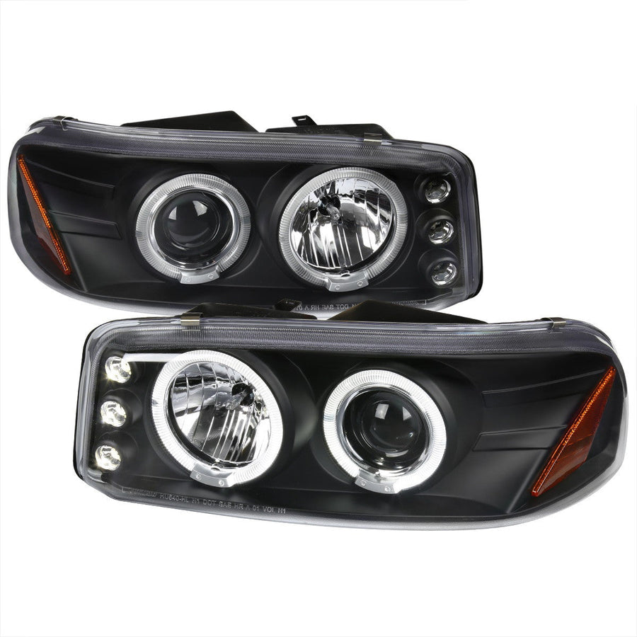Spec-D 00-06 GMC Yukon Denali Headlights Halo Projector Black