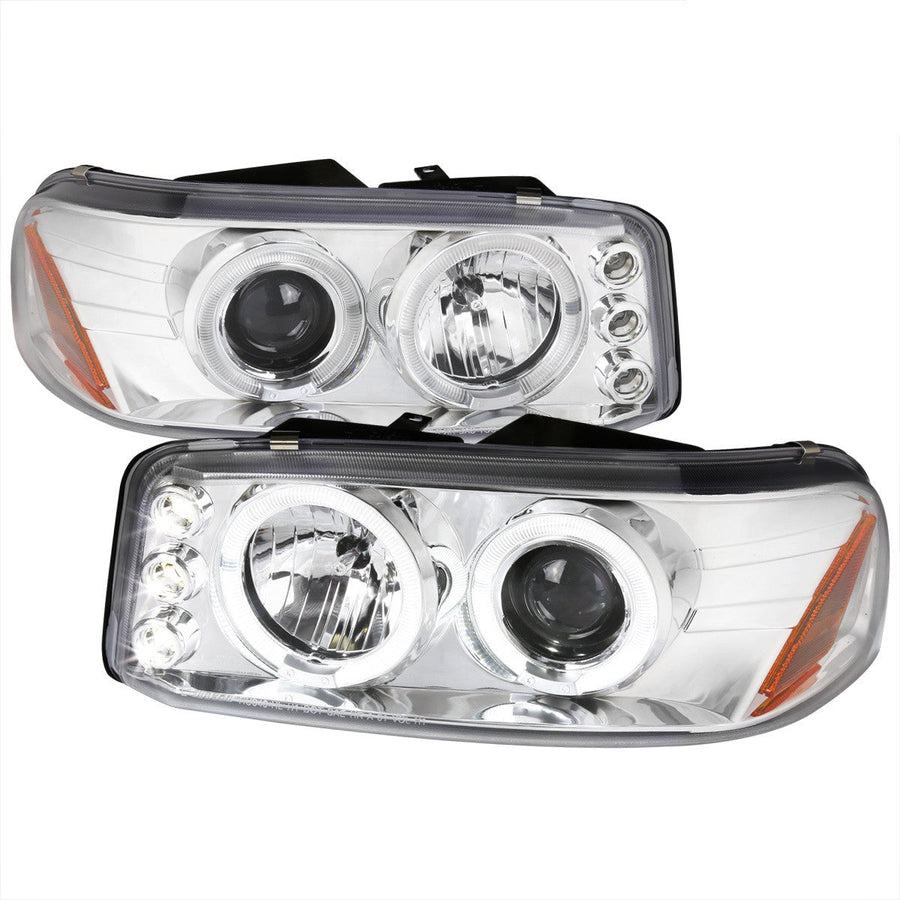 Spec-D 00-06 GMC Yukon Denali Headlights Halo Projector Chrome