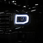 Spec-D 14-19 GMC Sierra LED Bar Projector Headlights Black/Clear
