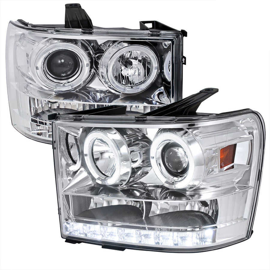 Spec-D 07-14 GMC Sierra Pickup Projector Headlights Chrome