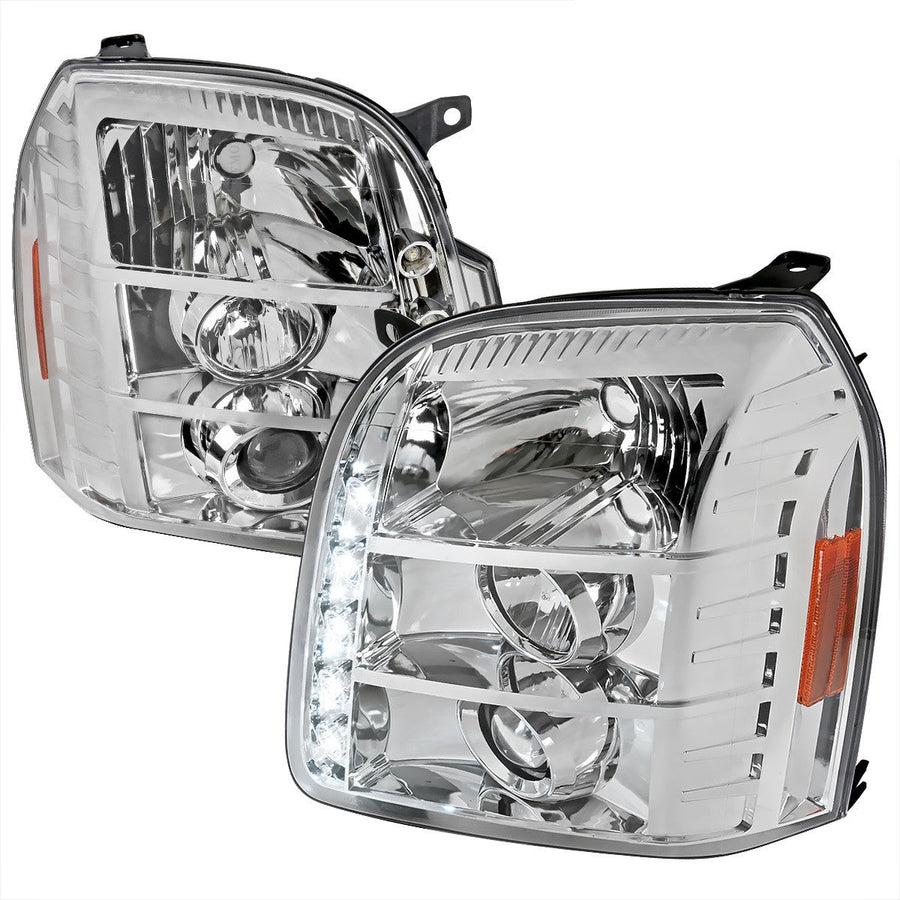 Spec-D 07-14 GMC Yukon Denali Halo Projector Headlights Chrome
