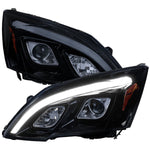 Spec-D 07-11 Honda CR-V LED Bar Projector Black Headlights Smoked