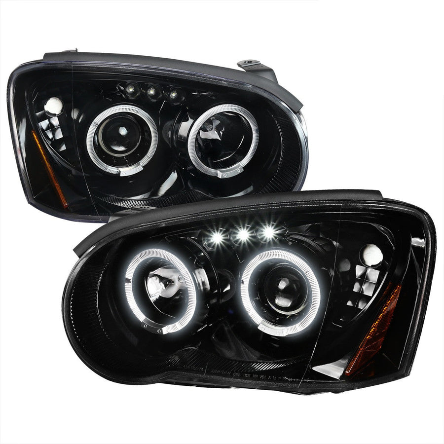 Spec-D 04-05 Impreza Halo LED Projector Headlights Black