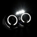 Spec-D 04-05 Impreza Halo LED Projector Headlights Black