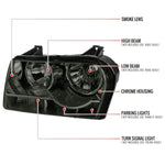 Spec-D 05-10 Chrysler 300 OE Style Chrome w Smoked Lens Headlights