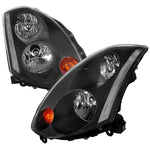 Spec-D 03-05 Infiniti G35 Coupe Headlights OEM Style Black