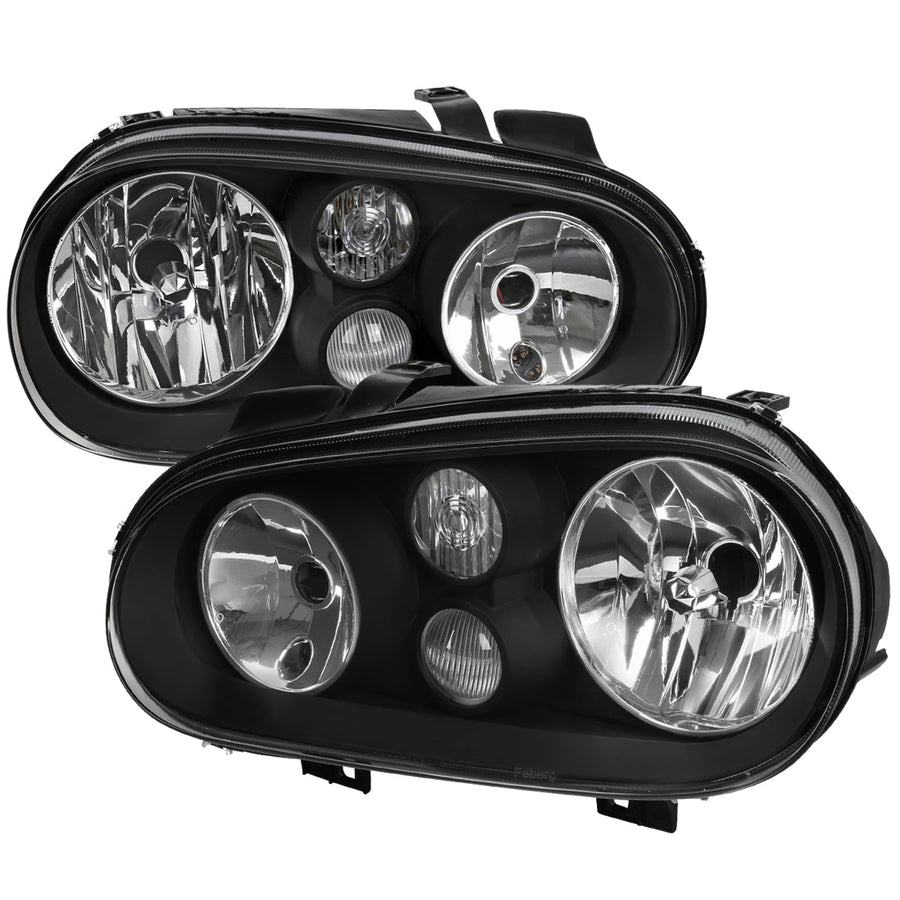 Spec-D 99-06 VW Golf Mk4 GTI/R32 Cabrio V2 Headlights OEM Style Black