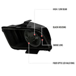 Spec-D 05-09 Ford Mustang LED Halo Headlights OEM Style Black/Smoked
