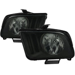 Spec-D 05-09 Ford Mustang OE Style Matte Blk/ Light Smoked Headlights