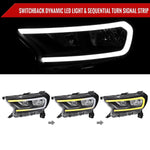 Spec-D 19-23 Ranger XL XLT Headlights OEM Style LED Bar Turns Black