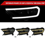 Spec-D 19-24 Ranger XL XLT Headlights OEM Style Light Bar Black/Smoked