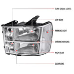 Spec-D 07-14 GMC Sierra Denali Headlights OEM Style Reflector Chrome