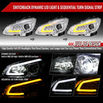 Spec-D 08-11 Benz W204 C-Class Sequential LED Headlights Chrome