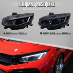 Spec-D 16-21 Honda Civic Led Projector Headlight Black