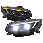 Spec-D 16-21 Honda Civic Led Projector Headlight Black