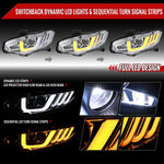 Spec-D 16-21 Honda Civic Headlights Switchback Sequential LED Chrome