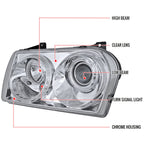 Spec-D 05-10 Chrysler 300 Projector Headlights Chrome/Clear Lens