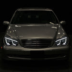 Spec-D 01-07 Benz W203 C-Class 4DR Projector Headlights LED Light Bar